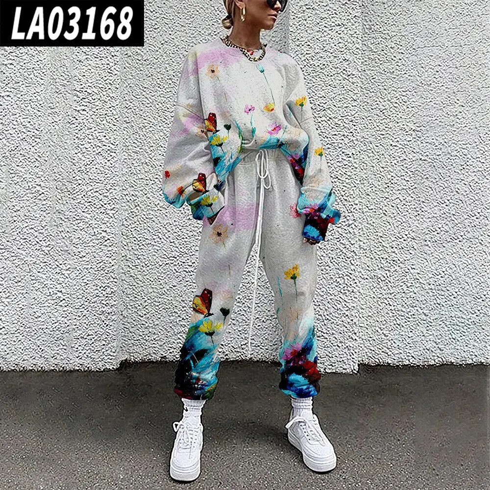 2021 New Women's Digital Printed Grass Pattern Suit Autumn and Winter Clothing