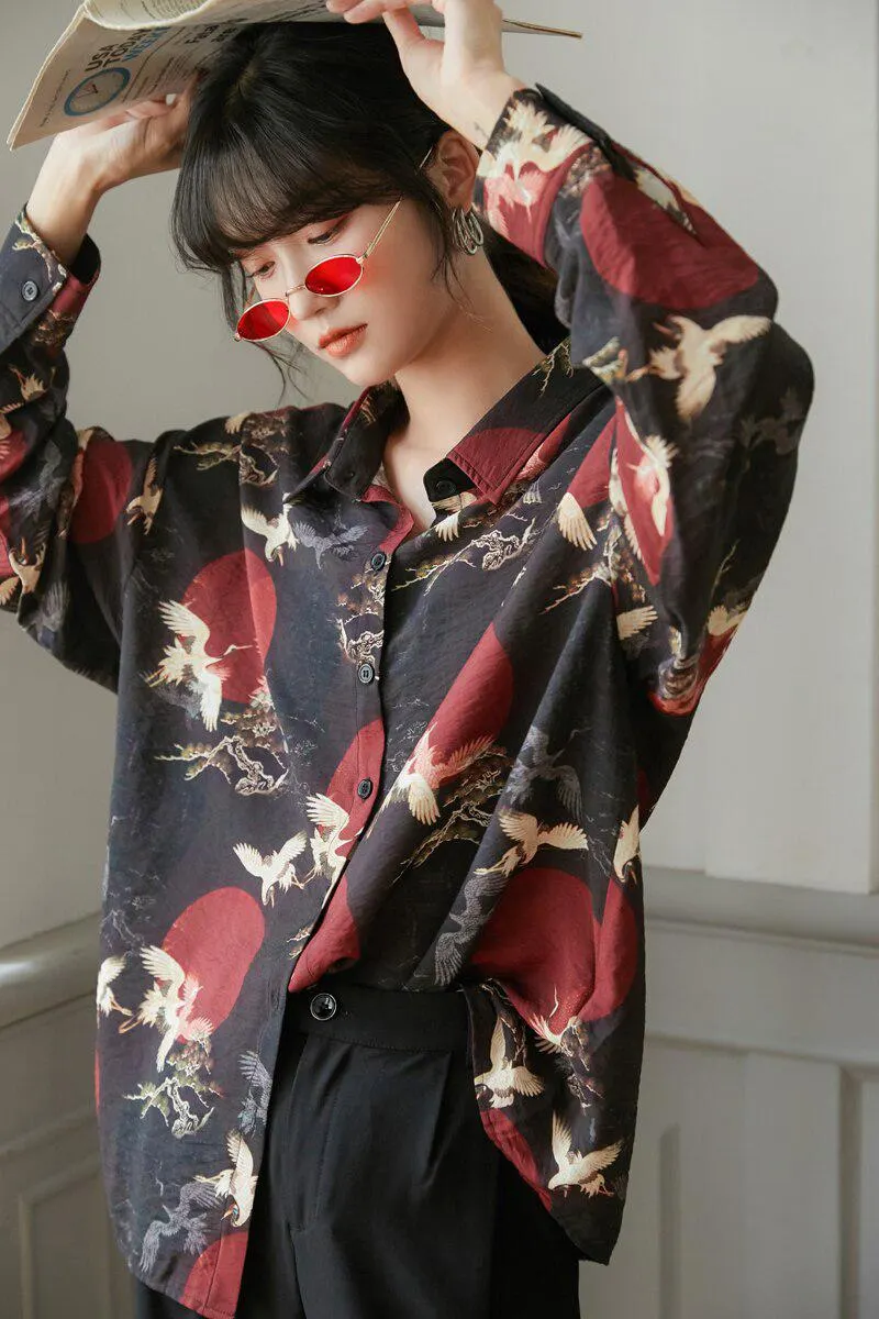 Brownm Pattern Long Sleeve Shirt