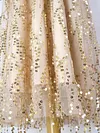 Fringed Sequined See-Through V-neck Maxi Dress