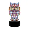 5D DIY Diamond Painting 7 Color Night Light Lamp Home Decoration Ornament Gift Kit(Owl)