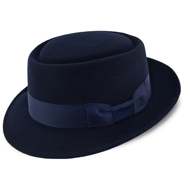 Tienda Cranston Wool Pork Pie - Navy Blue
