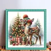 Snowman and Reindeer - 18CT Stamped Cross Stitch - 30*30cm - Animal Xmas