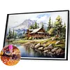 Wooded Lake-Full Square Diamond Painting(50x40cm)