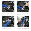 Offset Extension Wrench Tight Spaces Extension with 1/2 1/4 3/8in Drive Adapters