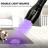 150LM XPE+UV Zoom Flashlight 395nm Backlight Ultraviolet Detector Torch