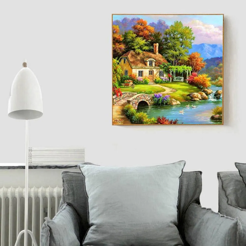Diamond Painting - Full Round Drill - Relaxing Village(30*30cm)