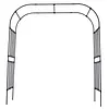 [US Local Warehouse] 7.87ft Garden Arch Trellis for Climbing Plants Metal Arch Frame Pumpkin Archway Outdoor Garden Arbors and Arches for Halloween Christmas Birthday Party Baby Shower Decoration (300x240x50cm)