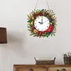 (US Local) DIY Christmas Wreath Diamond Clock Art Pendant Home Wall Decoration Craf