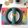(42.5*29.5cm)Animal Diamond Painting Placemat Heat Resistant Diamond Art Table Mat (Panda)