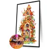 >SALE<5D DIY Partial Special Shaped Drill Diamond Painting Kit Green Leaf House30x50cm