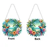 (US Local)Acrylic Special Shape Beach Parrots Double Sided Effect DIY Diamond Painting Art Pendant Kit