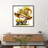 Yellow Flower Goblin-11CT Stamped Cross Stitch 45*45cm