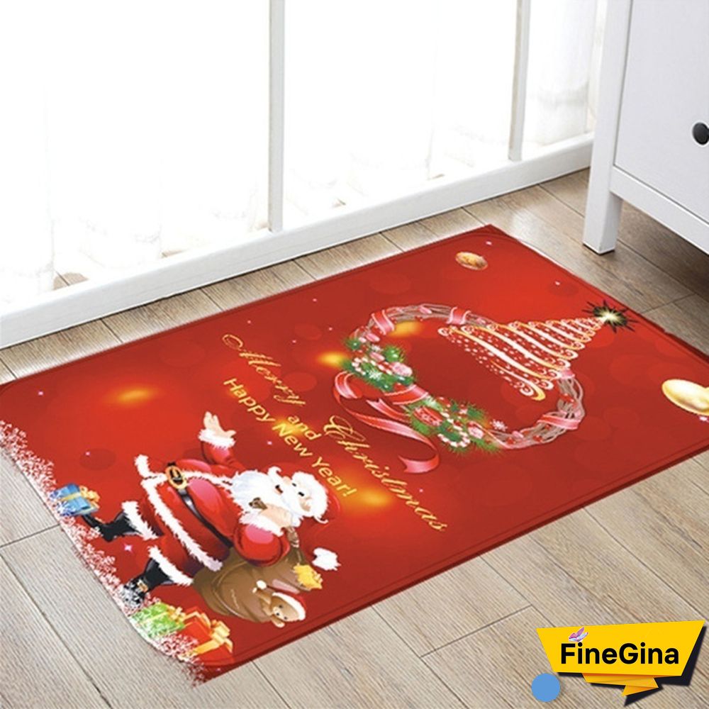 New Christmas Non Slip Entrance Door Bathroom Mat Indoor Carpet Doormat Decor Carpet