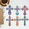 6pcs DIY Feather Diamond Painting Bookmarks with Crystal Pendant Kits
