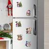(US Local)6PCS  Xmas DIY Crystal Refrigerator Magnet for Decor (Christmas Snowman)