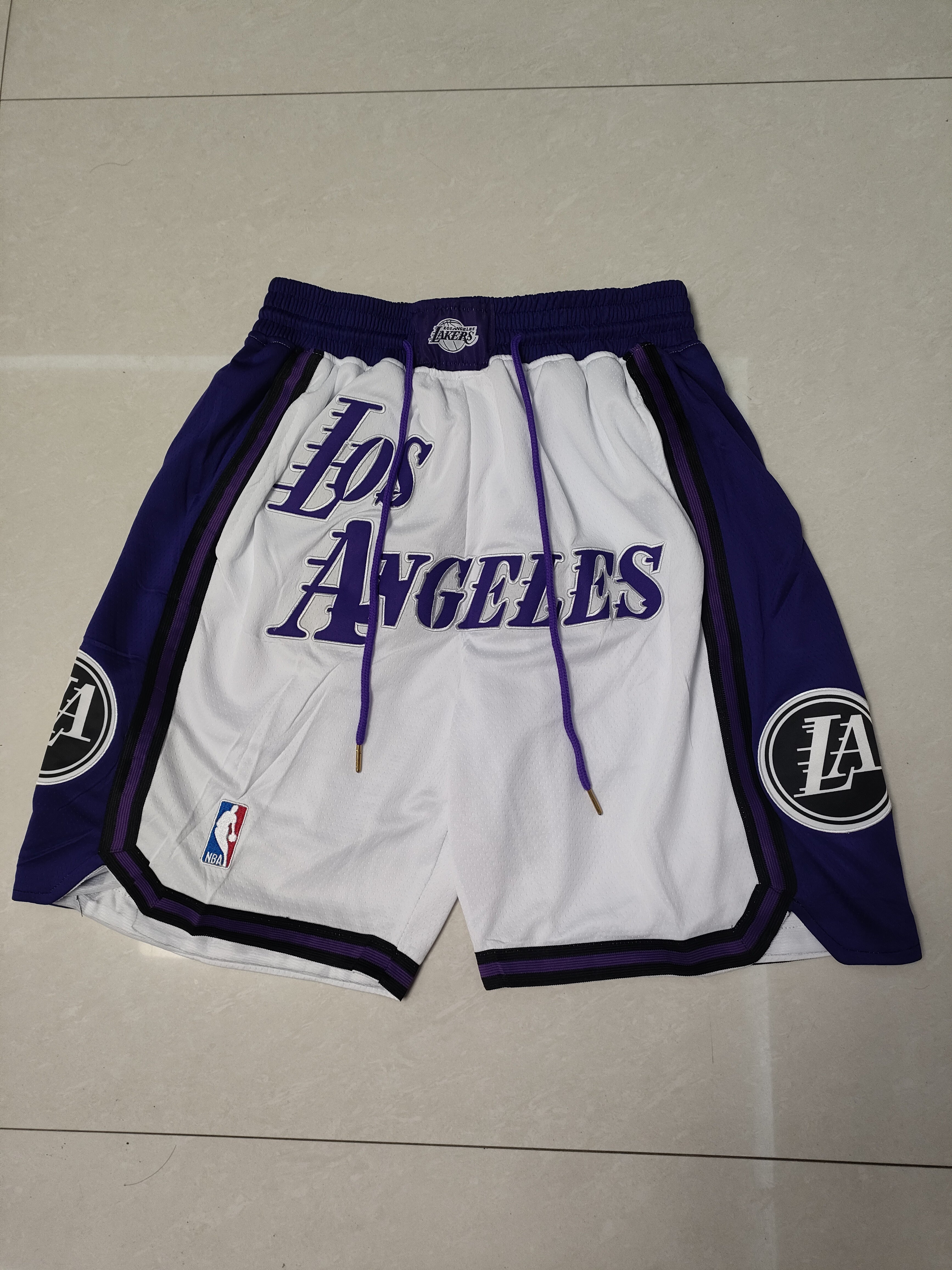 Los Angeles Lakers White City Edition Pocket Pants Shorts