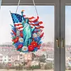 Statue of Liberty DIY Acrylic Diamond Painting Hanging Kit Special Shape Crystal Rhinestone Art Pendants Single Side Drill for Adults Gift Home Wall Or Window Decor