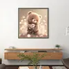 >SALE<Full Embroidery Eco-cotton Thread 11CT Printed Bear Cross Stitch Kit 40x40cm