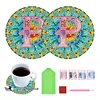 2pcs/set DIY Diamond Painting Special Shape Acrylic Alphabet Coaster Kit