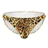 Leopard Print Men's Briefs Cool Underwear Male Comfy U Convex Bulge Pouch Man Bikini Underpants Shorts