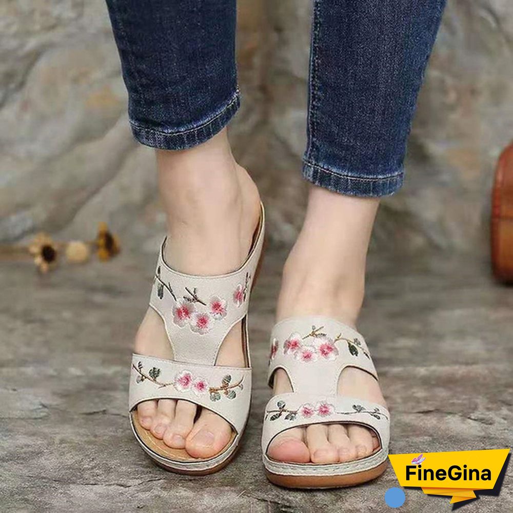Summer Heighten Slippers Thick-Soled Non-Slip Pu Slippers Women's Outdoor Casual Slippers
