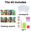 6Pcs Diamond Painting Greeting Card Butterfly Diamond Handmade Card for Friends