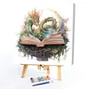 Flying Dragon In Book-Paint by Numbers Acrylic Paintingg 40*40CM(Watercolor)