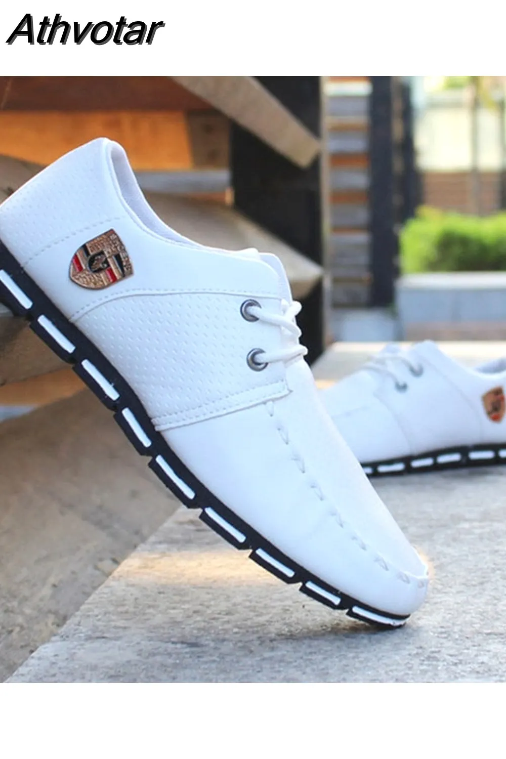 Athvotar New Fashion Men Loafers Men Leather Casual Shoes High Quality Adult Moccasins Men Driving Shoes Male Footwear Unisex 405-0