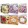 6Pcs Birthday DIY Diamond Painting Greeting Card with Envelope for Friend Family