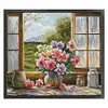 Windowsill Vase-14CT Stamped Cross Stitch 47*44cm/18.5*17.32in