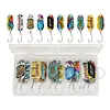 10pcs Metal Spoon Fishing Lures Spinner Bait Artificial Hard Bait Fishing Tackle