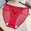 Men's Sexy Lace Mesh Hollow Large Size Briefs