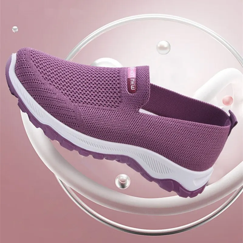 Breathable Sneakers Women Running Shoes Women  Light Mesh Flats Women's Sports Shoes Slip-on Female Loafers
