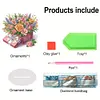 (US Local)DIY Flower Special Shaped Diamond Painting Desktop Ornaments Kit 