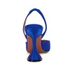 Women's 95mm High Heels Crystal Rhinestone Slingback Pumps Shoes For Wedding Party 