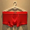 Men's Boxer Briefs Sexy Mesh Breathable Underwear Cool See-Through Soft Underpants
