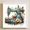Sewing Machine - 14CT Cross Stitch - 40*40cm
