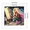 【Limited Stock Sale】Drawing Girl-11CT Stamped Cross Stitch 50*50cm/19.69*19.69in