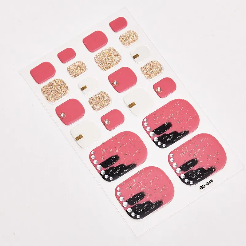 22 Tips/Sheet Manicure Decoration Full Beauty Novidades Nails Sticker Designer Nail Accesoires Sticker For Nails Nail Art