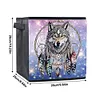 (US Local)Dream Catcher Wolf DIY Special Shape Diamond Painting Folding Storage Box Container Organizer Case Kit