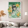 【SALE】Peony Girl-14CT Stamped Cross Stitch Egyptian Cotton 49*59cm/19.29*23.23in
