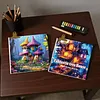 4 Pcs Mushroom Forest Coloring Book Set Mindfulness Art Books for Adults 