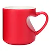 Heart-Shaped Color Changing Cup with Love Handle Heat Colors Change Beverage Cups Multi-Purpose Funny Color Changing Coffee Cup for Valentines Day/Anniversary/Wedding/Proposal