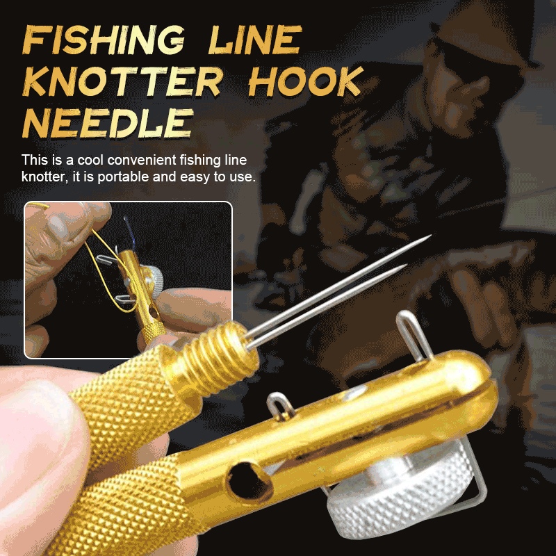 Hook Tier Fishing Hook Tying Tool Wartleves Aluminum Alloy Fishing Hook Tier, Double-Headed Needle Hook Tier Fishing Hook Tying Tool Wartleves Aluminum Alloy Fishing Hook Tier, Double-Headed Needle