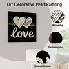 (25x25cm)DIY Pearl Painting Love Framed Handmade Pearl Material Art Kit Living Room Decor