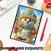 (US Local)50-Page A5 Snowman Diamond Painting Notebook for Adult Holiday Birthday Gift