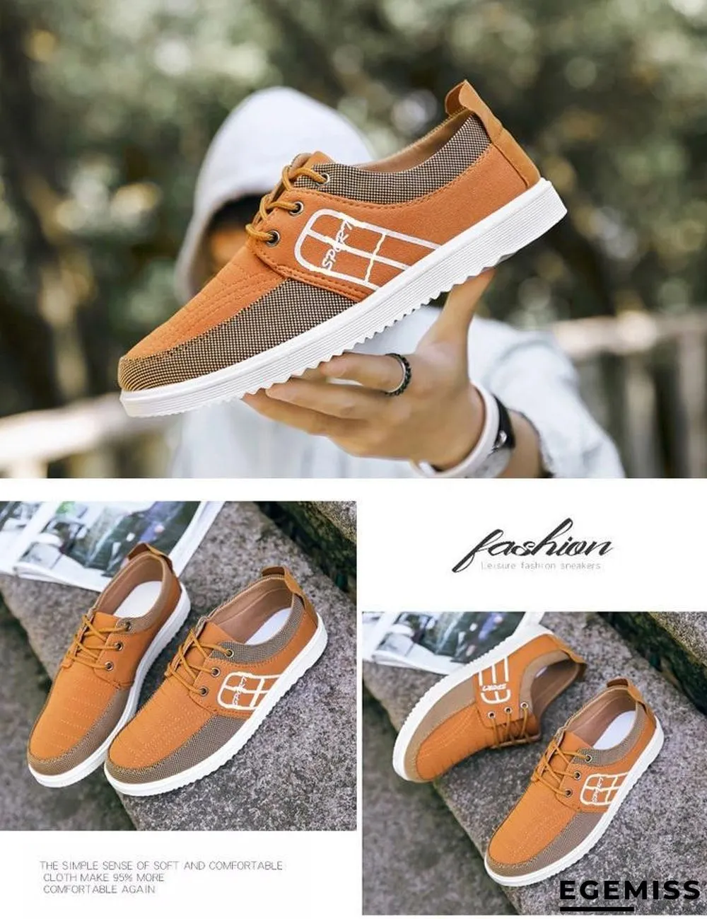 Casual Shoes Men Breathable Canvas Shoes For Men Fashion Espadrilles Men Flats Casual Trainers Men Footwear | EGEMISS
