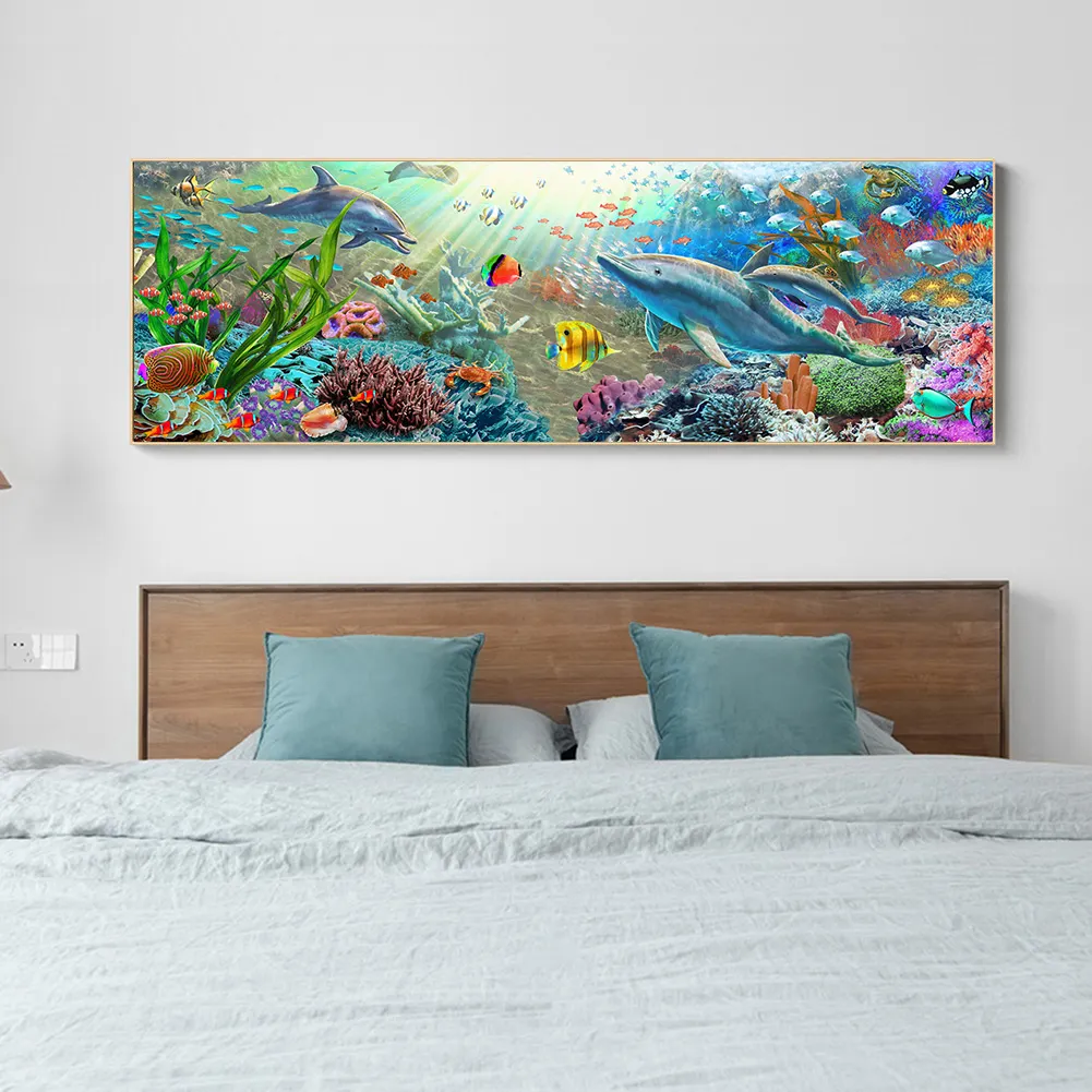 11ct 3-Strand Stampted Cross Stitch - Sea World(90*30cm)