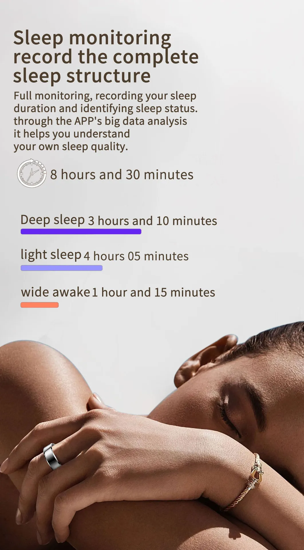 New Smart Ring Heart Rate Blood Oxygen Sleep Monitoring Tracking Ring