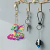 6Pcs DIY Diamond Painting Colored Dragon Keychain